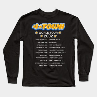 4Town world tour dates 2002 concert tee Long Sleeve T-Shirt